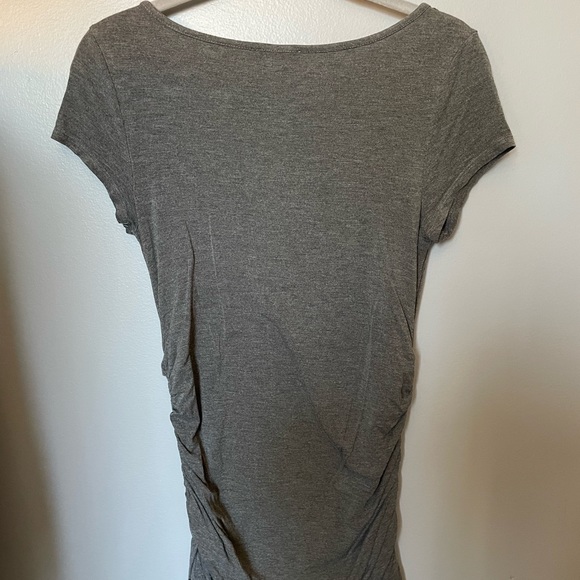 Express Grey ruched top size medium - Picture 2 of 3